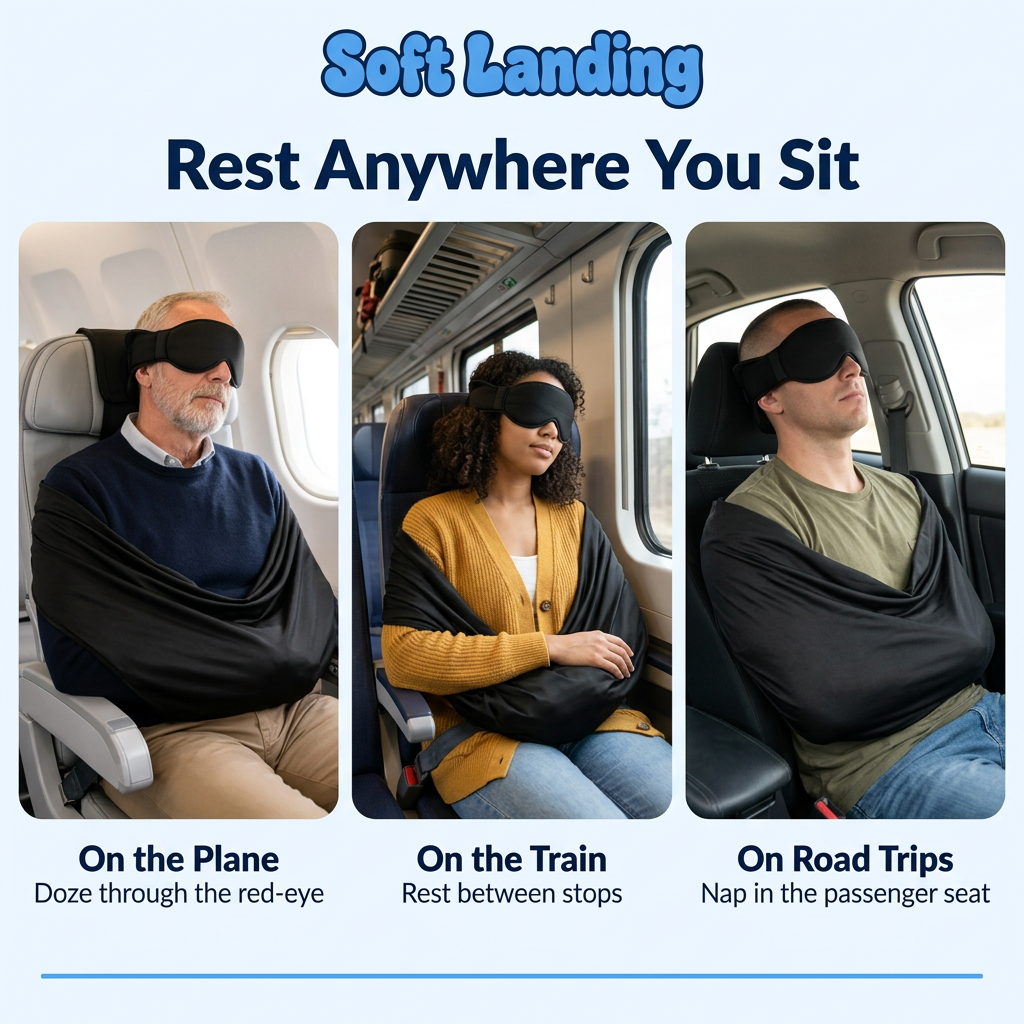 Rest anywhere you sit: plane, train and road trips